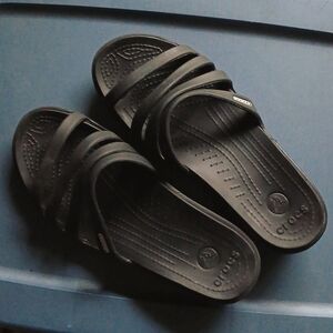 CROCS, black wedge slide